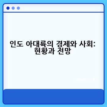 인도 아대륙의 경제와 사회: 현황과 전망