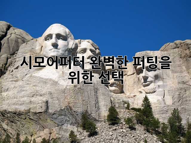 시모어퍼터: 완벽한 퍼팅을 위한 선택?