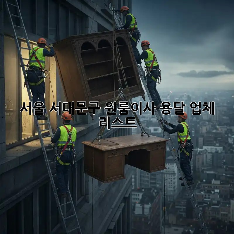 서울 서대문구 원룸이사 용달 업체 리스트