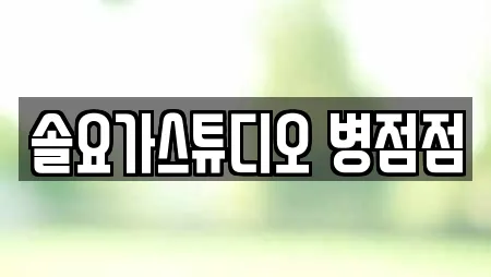 솔요가스튜디오 병점점