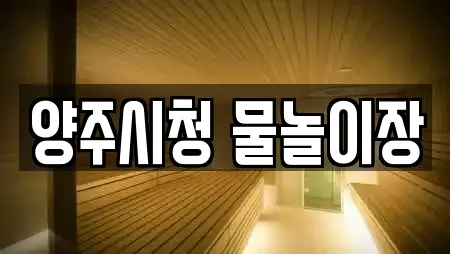 양주시청 물놀이장