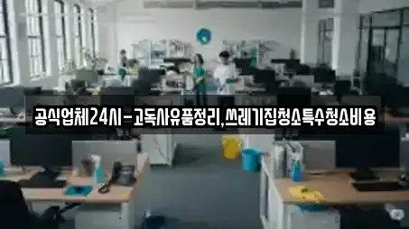 공식업체24시-고독사유품정리,쓰레기집청소특수청소비용