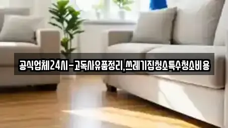 공식업체24시-고독사유품정리,쓰레기집청소특수청소비용