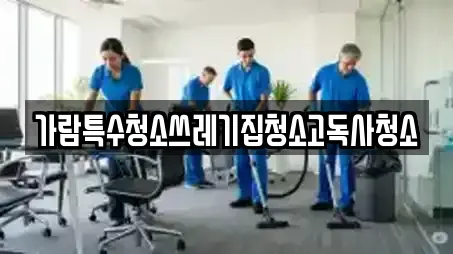 가람특수청소쓰레기집청소고독사청소