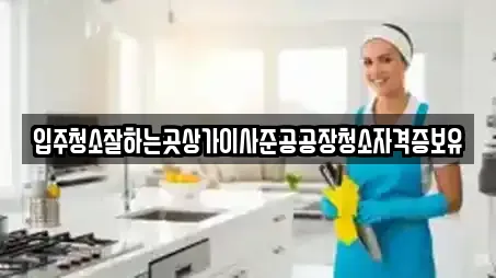 입주청소잘하는곳상가이사준공공장청소자격증보유