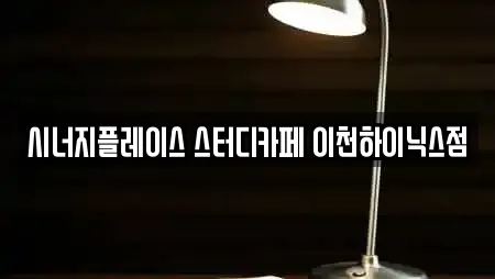 시너지플레이스 스터디카페 이천하이닉스점