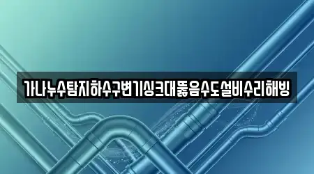 가나누수탐지하수구변기싱크대뚫음수도설비수리해빙
