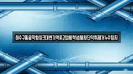 하수구뚫음막힘싱크대변기역류고압세척냄새차단악취제거누수탐지