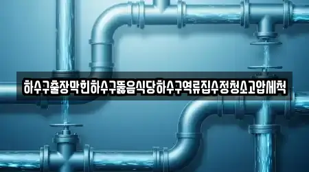하수구출장막힌하수구뚫음식당하수구역류집수정청소고압세척