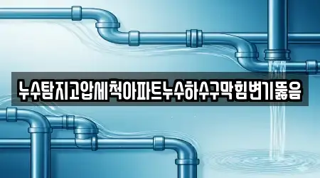누수탐지고압세척아파트누수하수구막힘변기뚫음