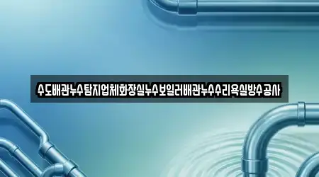 수도배관누수탐지업체화장실누수보일러배관누수수리욕실방수공사