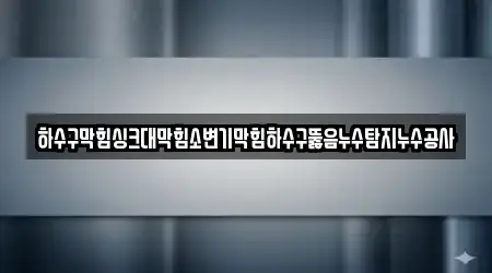 하수구막힘싱크대막힘소변기막힘하수구뚫음누수탐지누수공사
