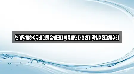변기막힘하수구배관뚫음씽크대역류세면대소변기막힘수전교체수리