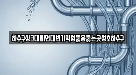 하수구싱크대세면대변기막힘뚫음뚫는곳성호하수구