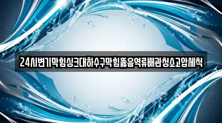 24시변기막힘싱크대하수구막힘뚫음역류배관청소고압세척