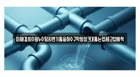 미해결시0원누수탐지변기뚫음하수구막힘싱크대뚫는업체고압세척