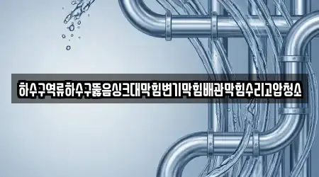 하수구역류하수구뚫음싱크대막힘변기막힘배관막힘수리고압청소