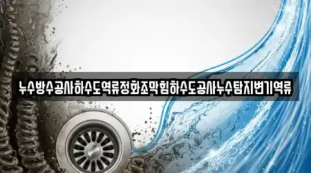 누수방수공사하수도역류정화조막힘하수도공사누수탐지변기역류