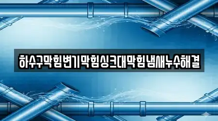 하수구막힘변기막힘싱크대막힘냄새누수해결
