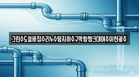 그린수도설비집수리누수탐지하수구막힘씽크대여주이천광주