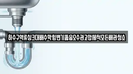 하수구역류싱크대배수막힘변기뚫음오수관고압세척모든배관청소