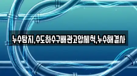 누수탐지,수도하수구배관고압세척,누수해결사