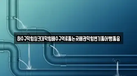 하수구막힘싱크대막힘배수구역류뚫는곳배관막힘변기뚫어뻥뚫음