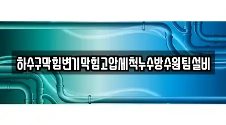 하수구막힘변기막힘고압세척누수방수원팀설비
