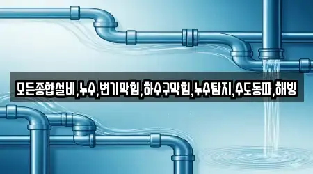 모든종합설비,누수,변기막힘,하수구막힘,누수탐지,수도동파,해빙