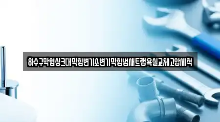 하수구막힘싱크대막힘변기소변기막힘냄새트랩욕실교체고압세척