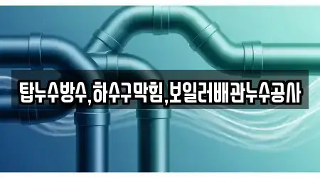 탑누수방수,하수구막힘,보일러배관누수공사