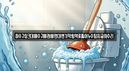 하수구싱크대배수구배관세면대변기막힘역류뚫어누수탐지공사수리