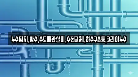 누수탐지,방수,수도배관설비,수전교체,하수구소통,코리아누수