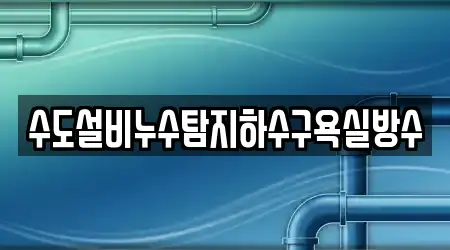 수도설비누수탐지하수구욕실방수