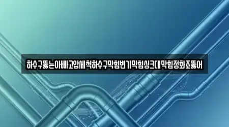 하수구뚫는아빠고압세척하수구막힘변기막힘싱크대막힘정화조뚫어