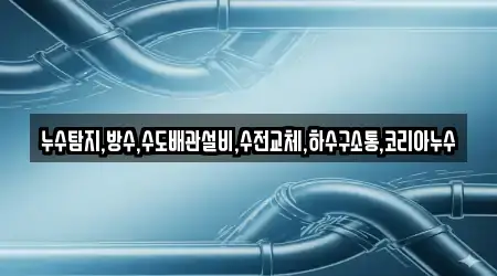 누수탐지,방수,수도배관설비,수전교체,하수구소통,코리아누수