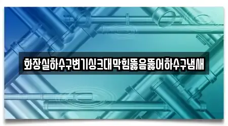 화장실하수구변기싱크대막힘뚫음뚫어하수구냄새