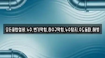 모든종합설비,누수,변기막힘,하수구막힘,누수탐지,수도동파,해빙