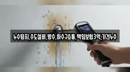 누수탐지,수도설비,방수,하수구소통,책임보험3억,가건누수