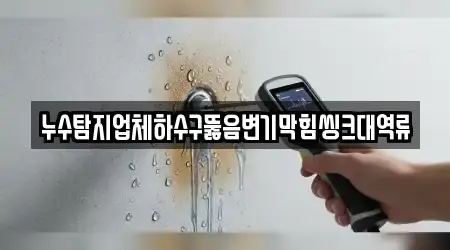 누수탐지업체하수구뚫음변기막힘씽크대역류