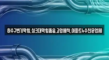 하수구변기막힘,싱크대막힘뚫음,고압세척,아파트누수전문업체