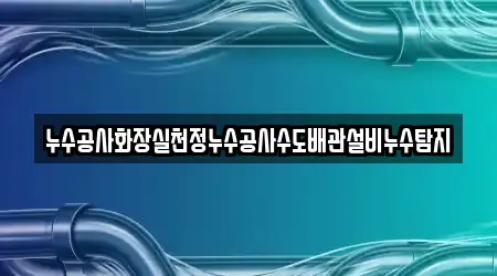 누수공사화장실천정누수공사수도배관설비누수탐지