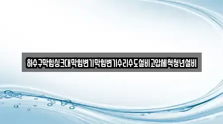 하수구막힘싱크대막힘변기막힘변기수리수도설비고압세척청년설비