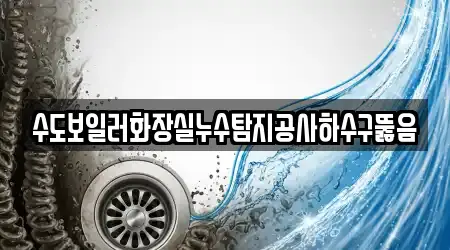 수도보일러화장실누수탐지공사하수구뚫음