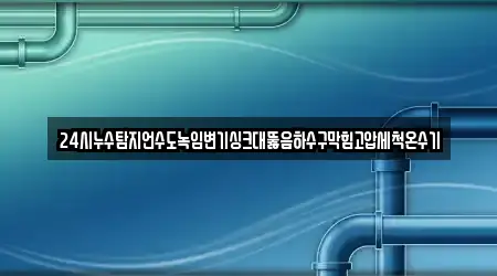 24시누수탐지언수도녹임변기싱크대뚫음하수구막힘고압세척온수기
