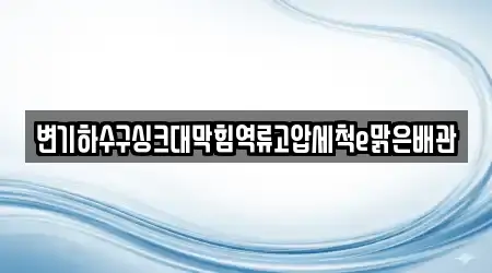 변기하수구싱크대막힘역류고압세척e맑은배관