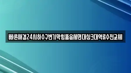 빠른해결24시하수구변기막힘뚫음세면대싱크대역류수전교체
