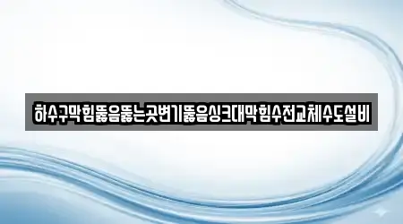하수구막힘뚫음뚫는곳변기뚫음싱크대막힘수전교체수도설비