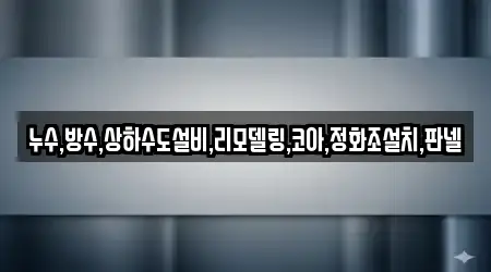 누수,방수,상하수도설비,리모델링,코아,정화조설치,판넬