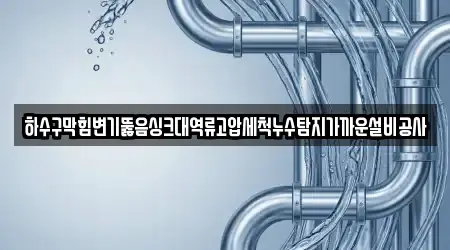 하수구막힘변기뚫음싱크대역류고압세척누수탐지가까운설비공사